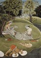 Ram und Sita Kangra Gemälde 1780 aus Indien
